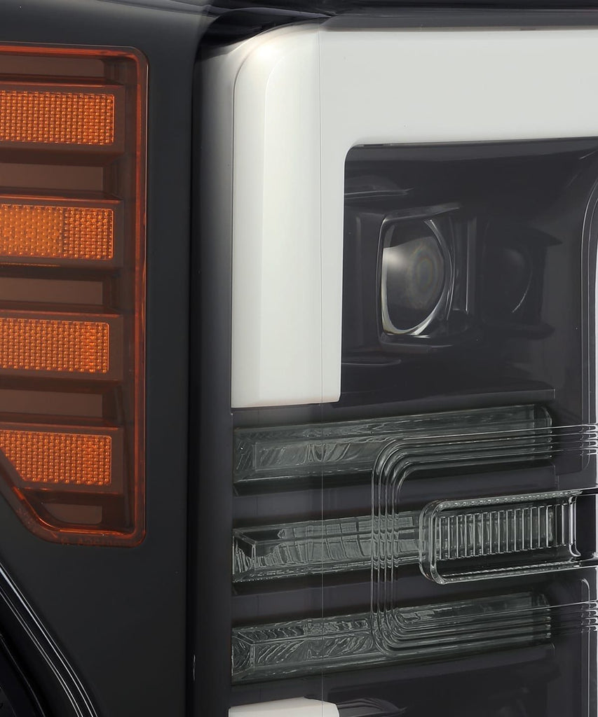 AlphaRex 880108 Projector Headlights Plank Style Design Gloss Black for Select Ford F-250 Super Duty, Ford F-350 Super Duty, Ford F-450 Super Duty, Ford F-550 Super Duty