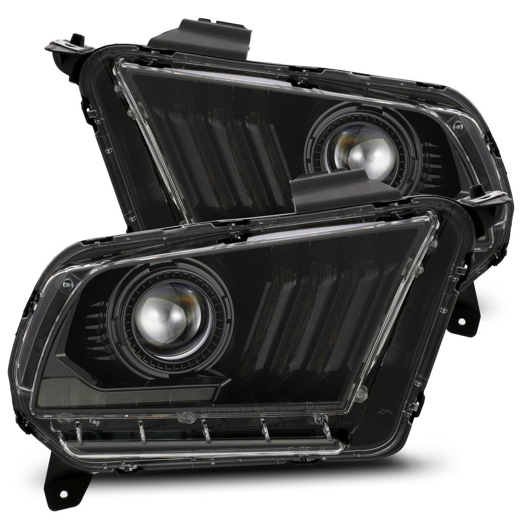 AlphaRex 880112 Projector Headlights Alpha- Black for Select Ford Mustang