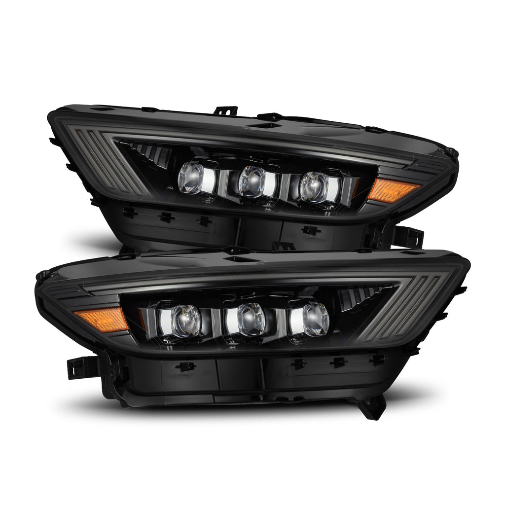 AlphaRex 880114 LED Projector Headlights in Alpha Black for Select Ford Mustang