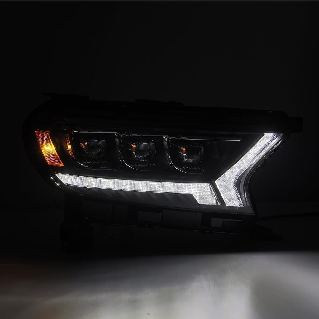 AlphaRex 880123 LED Projector Headlights in Alpha-Black for Select Ford Ranger