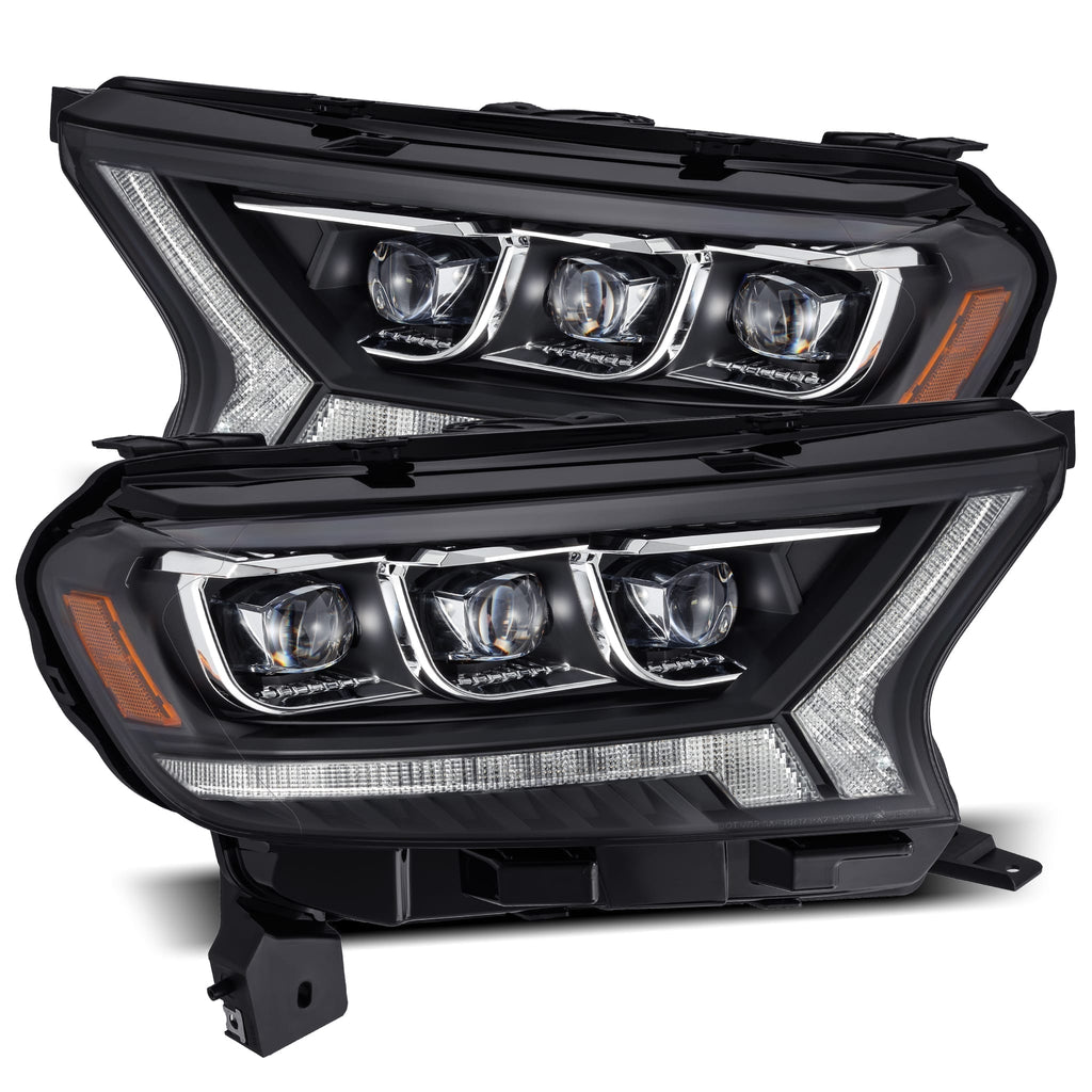 AlphaRex 880124 LED Projector Headlights in Black for Select Ford Ranger