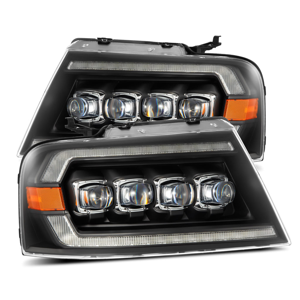 AlphaRex 880128 LED Projector Headlights in Black for Select Ford F-150, Lincoln Mark LT