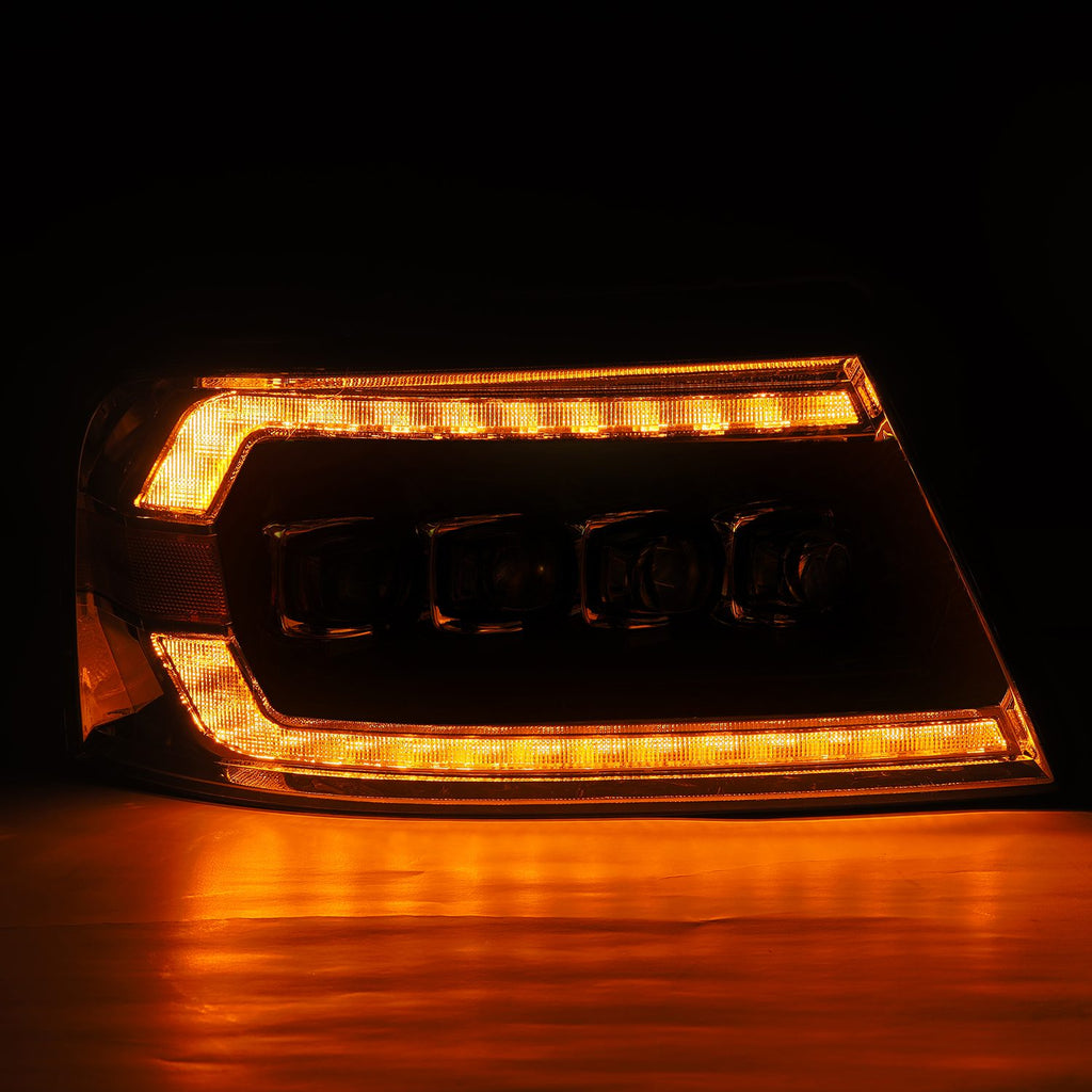 AlphaRex 880128 LED Projector Headlights in Black for Select Ford F-150, Lincoln Mark LT