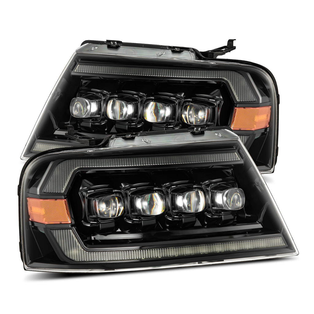 AlphaRex 880130 LED Projector Headlights in Alpha-Black for Select Ford F-150, Lincoln Mark LT