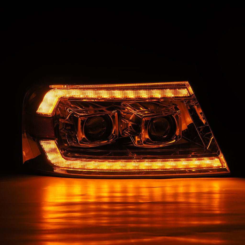 AlphaRex 880135 Projector Headlights Chrome for Select Ford F-150, Lincoln Mark LT
