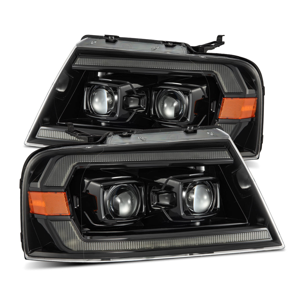 AlphaRex 880136 Projector Headlights Alpha-Black for Select Ford F-150, Lincoln Mark LT