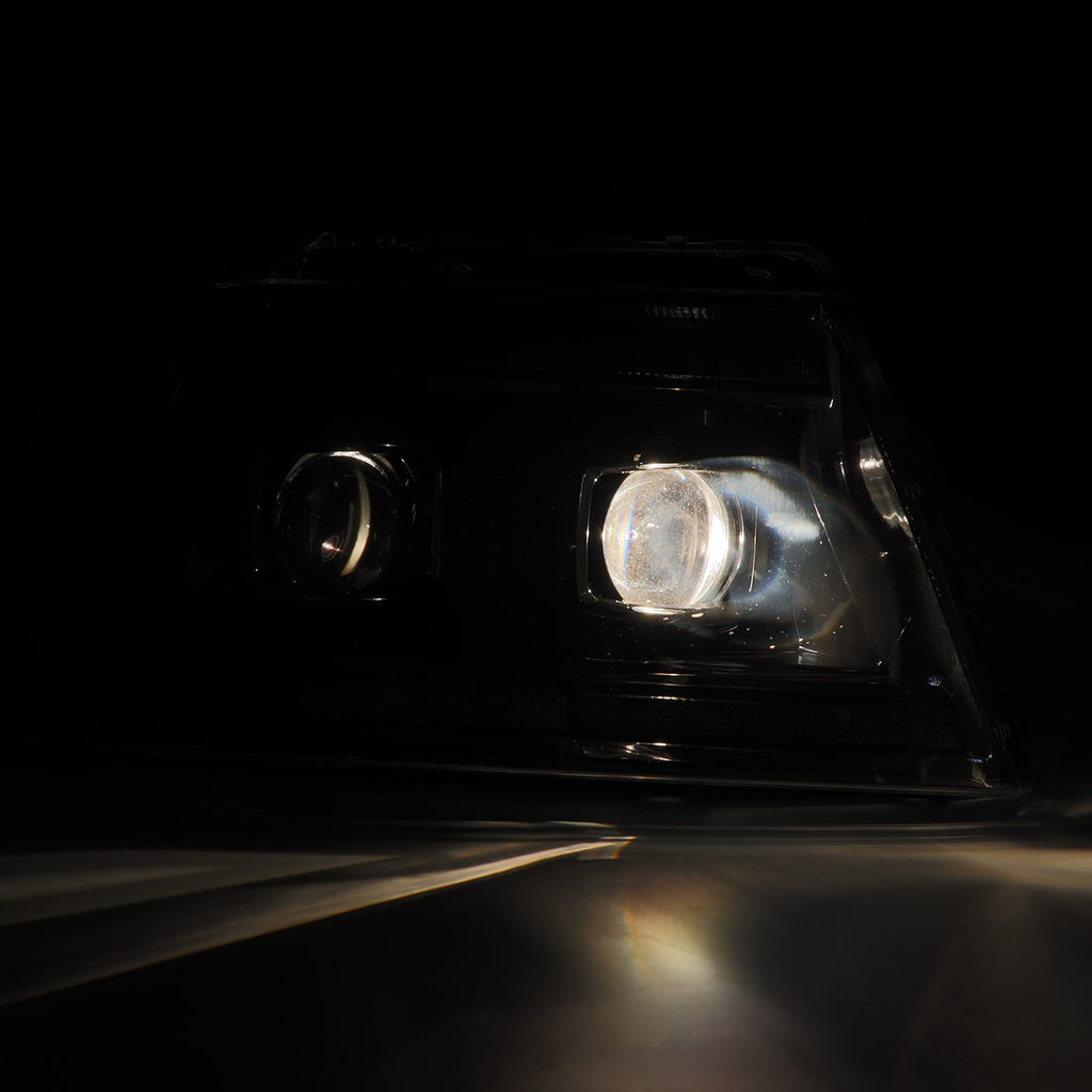 AlphaRex 880136 Projector Headlights Alpha-Black for Select Ford F-150, Lincoln Mark LT