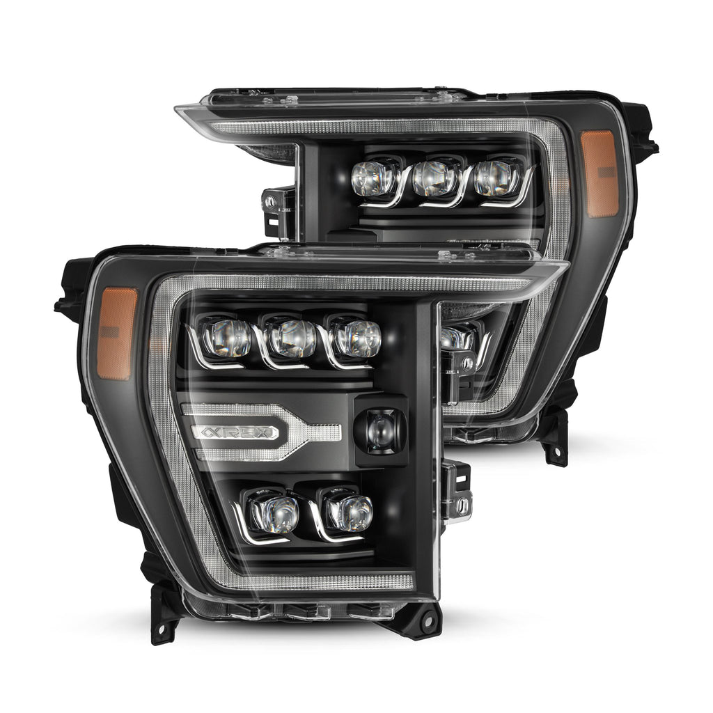 AlphaRex 880137 LED Projector Headlights in Black for Select Ford F-150