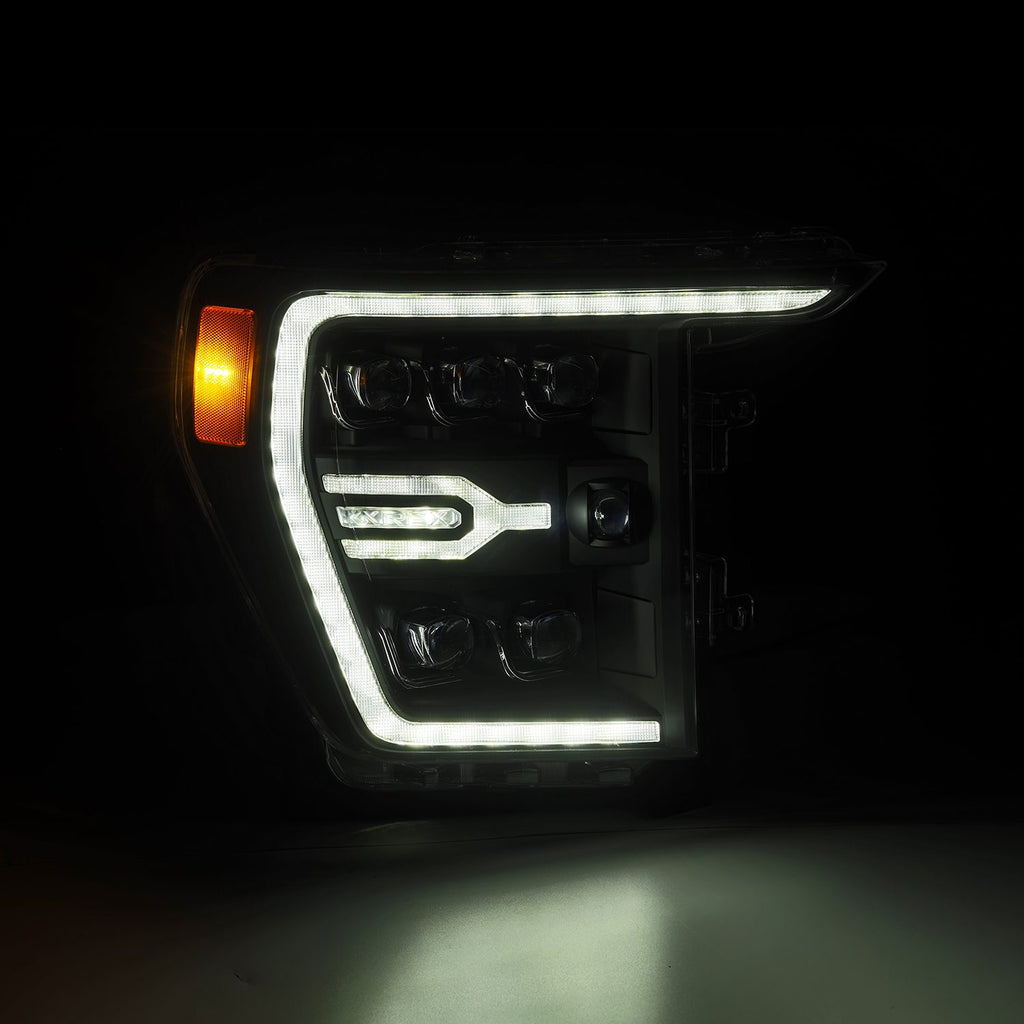 AlphaRex 880137 LED Projector Headlights in Black for Select Ford F-150