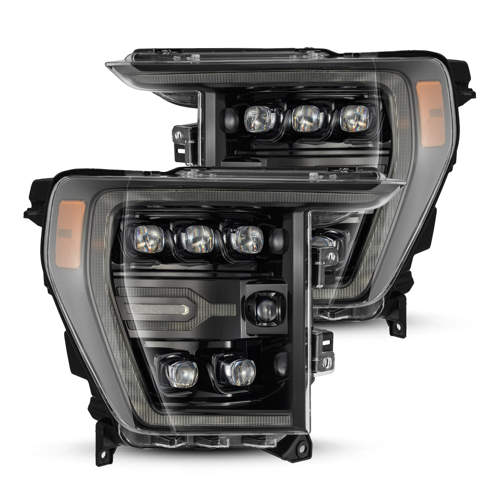 AlphaRex 880138 LED Projector Headlights in Alpha-Black for Select Ford F-150