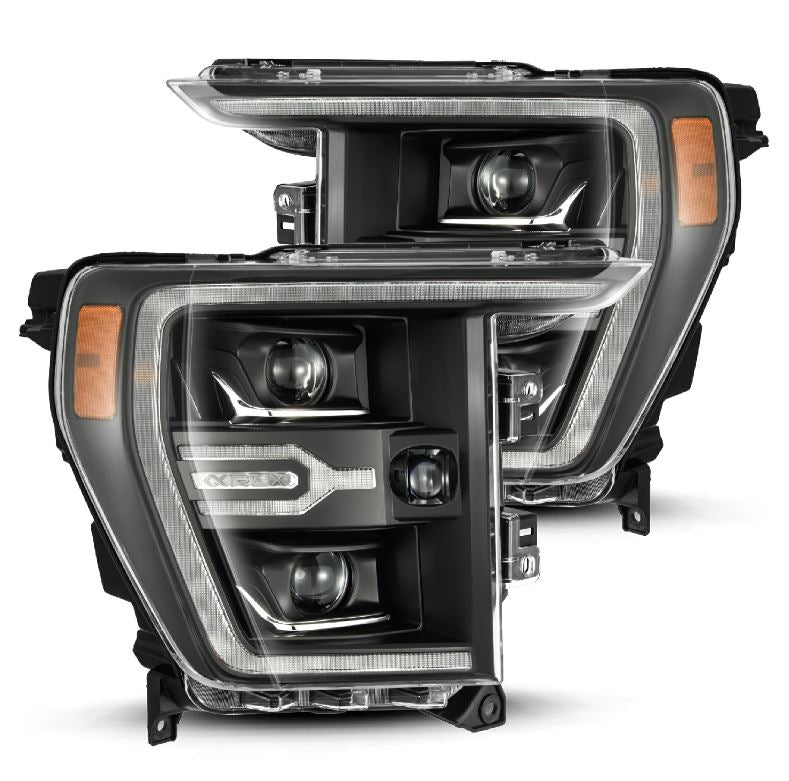 AlphaRex 880139 Projector Headlights Black for Select Ford F-150
