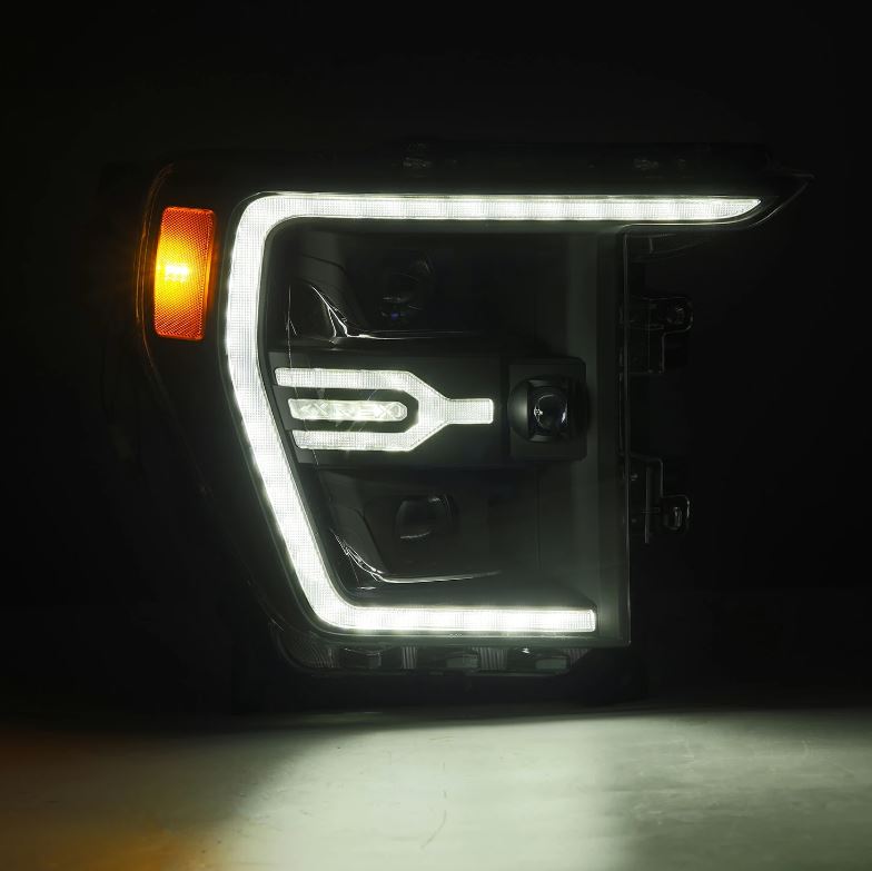 AlphaRex 880139 Projector Headlights Black for Select Ford F-150