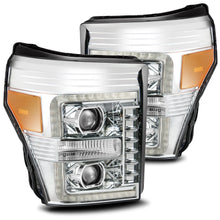 Load image into Gallery viewer, AlphaRex 880145 LED Projector Headlights in Chrome for Select Ford F-250 Super Duty, Ford F-350 Super Duty, Ford F-450 Super Duty, Ford F-550 Super Duty
