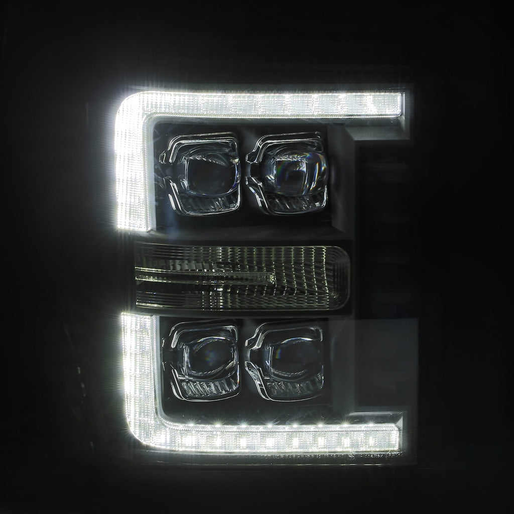 AlphaRex 880147 LED Projector Headlights in Alpha- Black for Select Ford F-250 Super Duty, Ford F-350 Super Duty, Ford F-450 Super Duty, Ford F-550 Super Duty