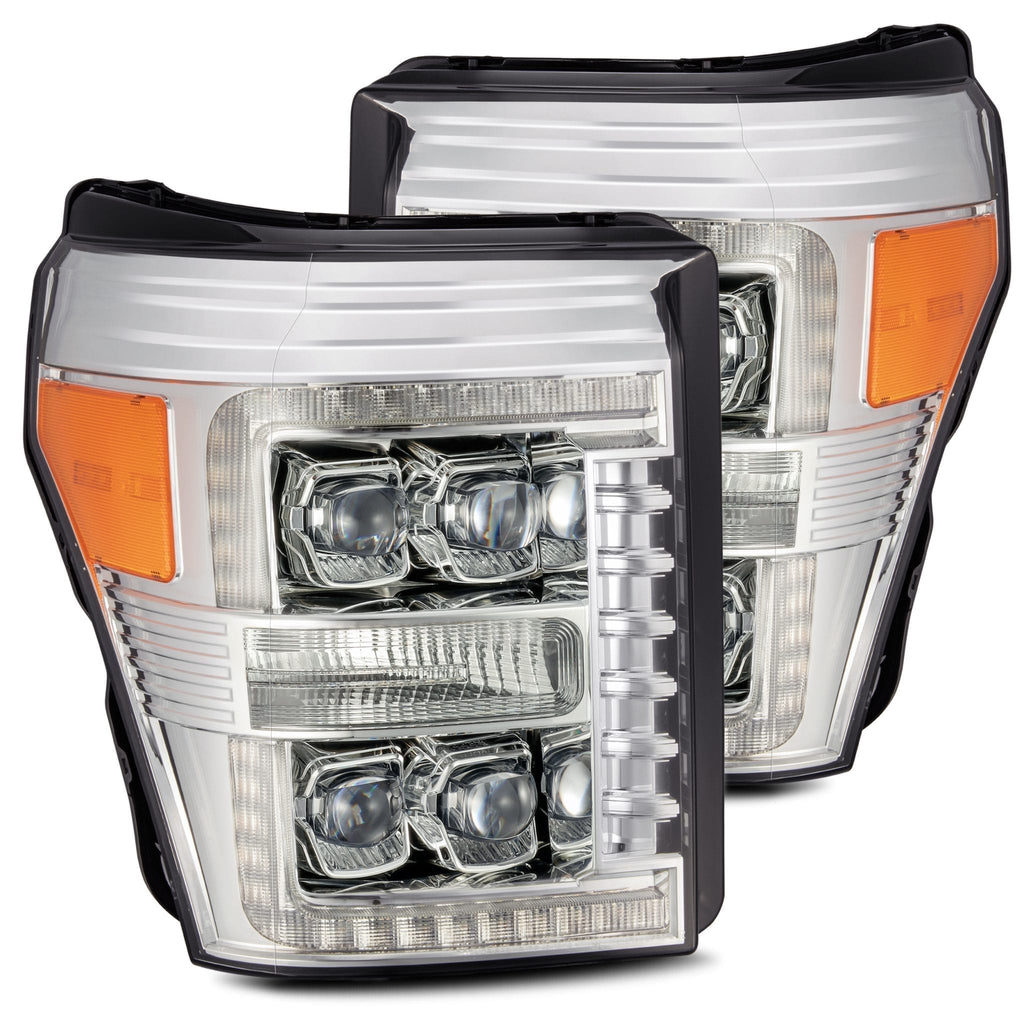 AlphaRex 880148 LED Projector Headlights in Chrome for Select Ford F-250 Super Duty, Ford F-350 Super Duty, Ford F-450 Super Duty, Ford F-550 Super Duty