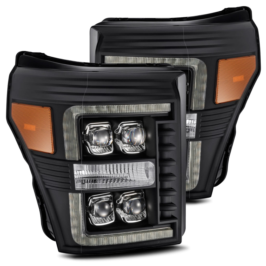 AlphaRex 880149 LED Projector Headlights in Black for Select Ford F-250 Super Duty, Ford F-350 Super Duty, Ford F-450 Super Duty, Ford F-550 Super Duty