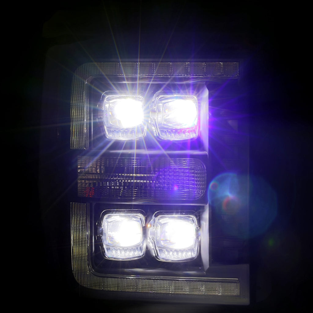 AlphaRex 880149 LED Projector Headlights in Black for Select Ford F-250 Super Duty, Ford F-350 Super Duty, Ford F-450 Super Duty, Ford F-550 Super Duty