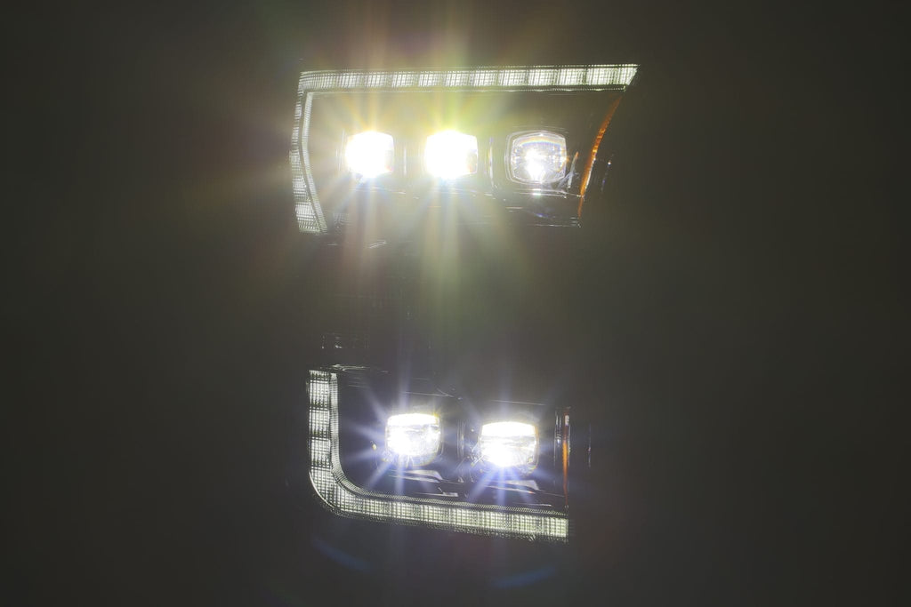 AlphaRex 880152 LED Projector Headlights Plank Style Design Matte Black for Select Ford F-150