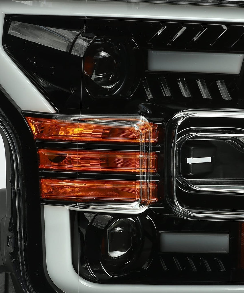 AlphaRex 880168 Projector Headlights Jet Black for Select Ford F-150
