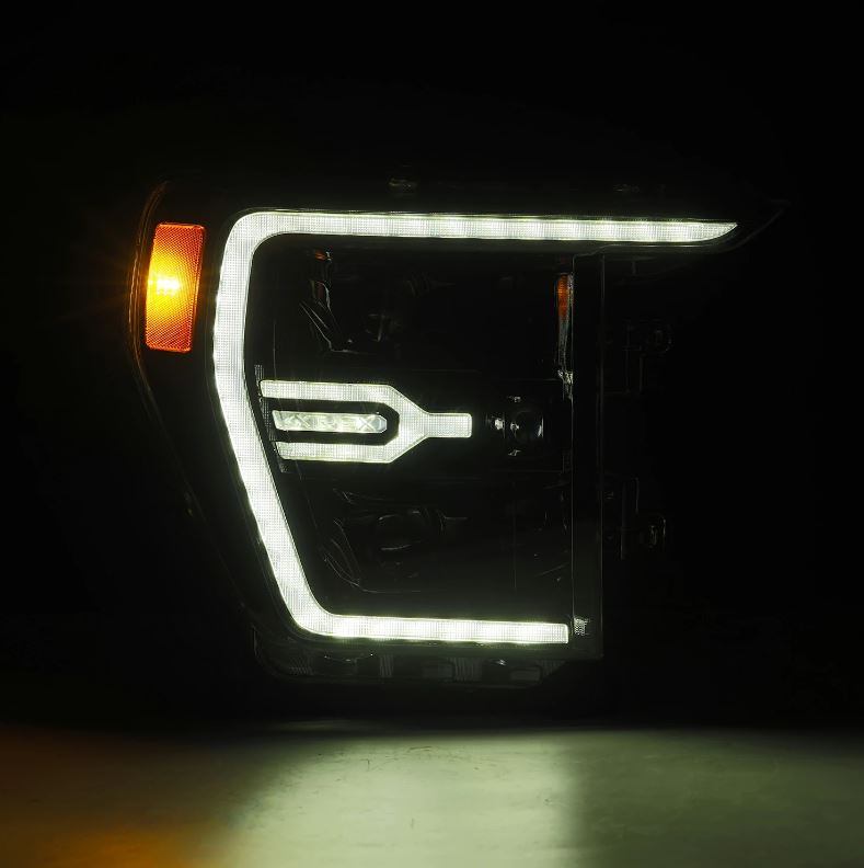 AlphaRex 880169 Projector Headlights Alpha- Black for Select Ford F-150