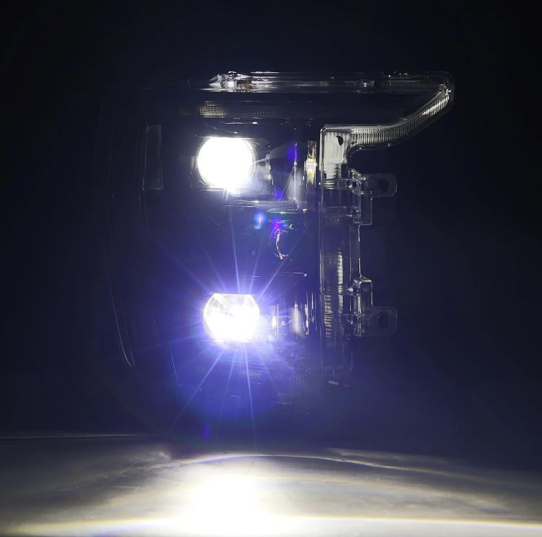 AlphaRex 880169 Projector Headlights Alpha- Black for Select Ford F-150