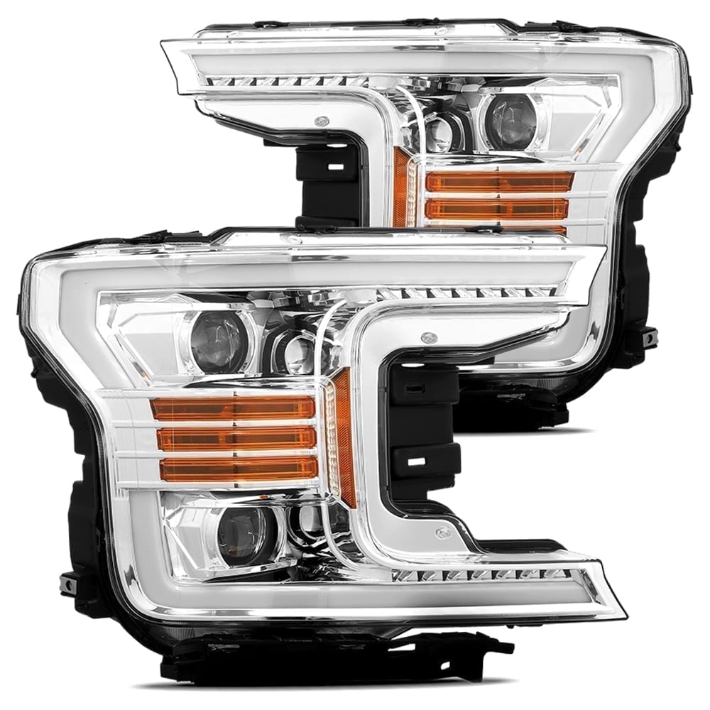 AlphaRex 880175 Projector Headlights Chrome for Select Ford F-150