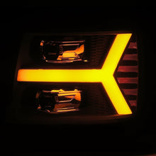 Load image into Gallery viewer, AlphaRex 880206 Projector Headlights Plank Style Design Gloss Black for Select Chevrolet Silverado 1500, Chevrolet Silverado 2500, Chevrolet Silverado 3500, Chevrolet Silverado HD