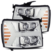 Load image into Gallery viewer, AlphaRex 880207 LED Projector Headlights Plank Style Design Chrome for Select Chevrolet Silverado 1500, Chevrolet Silverado 2500, Chevrolet Silverado 3500, Chevrolet Silverado HD