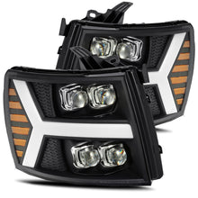 Load image into Gallery viewer, AlphaRex 880209 LED Projector Headlights Plank Style Design Black for Select Chevrolet Silverado 1500, Chevrolet Silverado 2500, Chevrolet Silverado 3500, Chevrolet Silverado HD