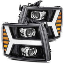 Load image into Gallery viewer, AlphaRex 880223 Projector Headlights Jet Black for Select Chevrolet Silverado 1500, Chevrolet Silverado 2500, Chevrolet Silverado 3500, Chevrolet Silverado HD