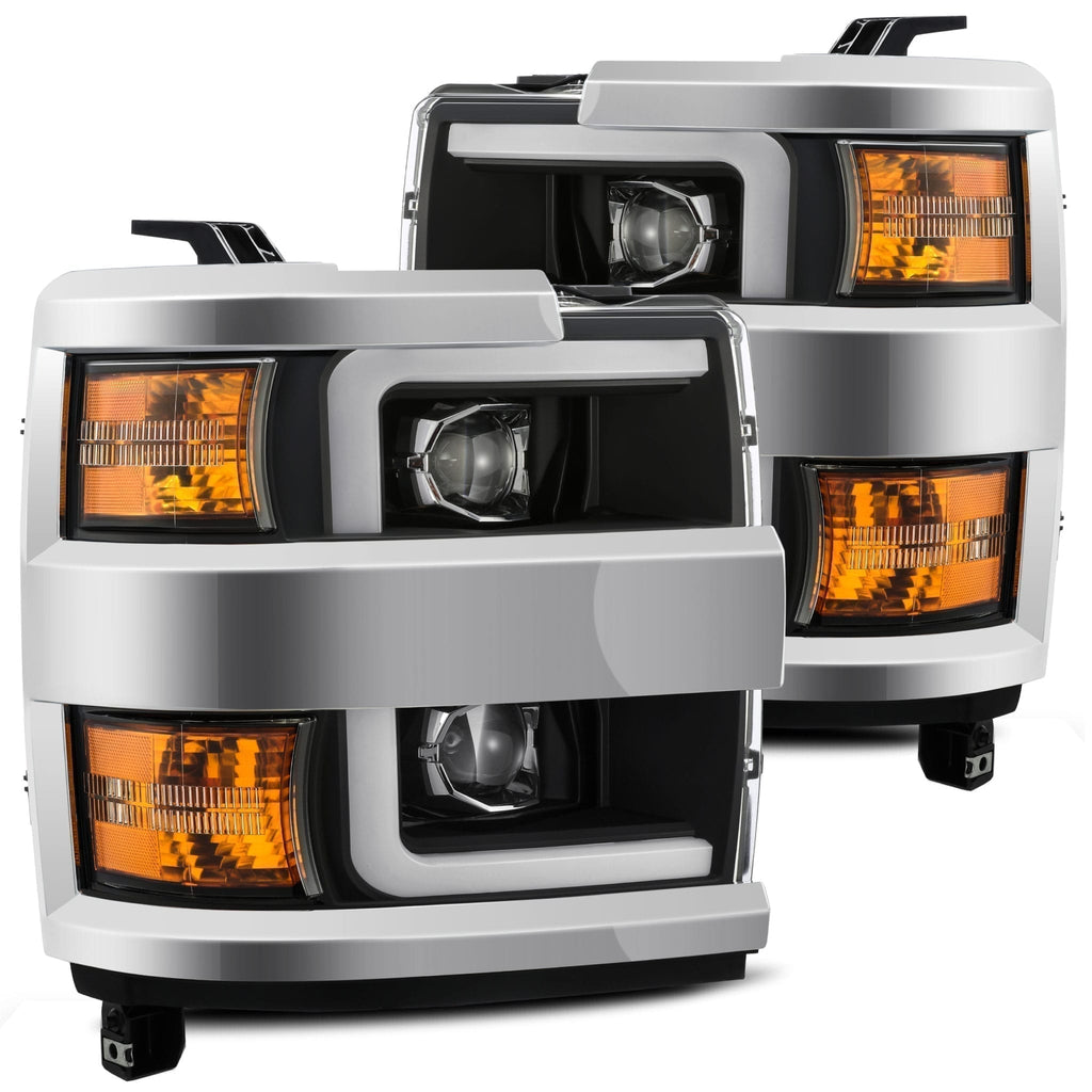 AlphaRex 880224 Projector Headlights Black for Select Chevrolet Silverado 2500, Chevrolet Silverado HD, Chevrolet Silverado 3500, Chevrolet Silverado HD
