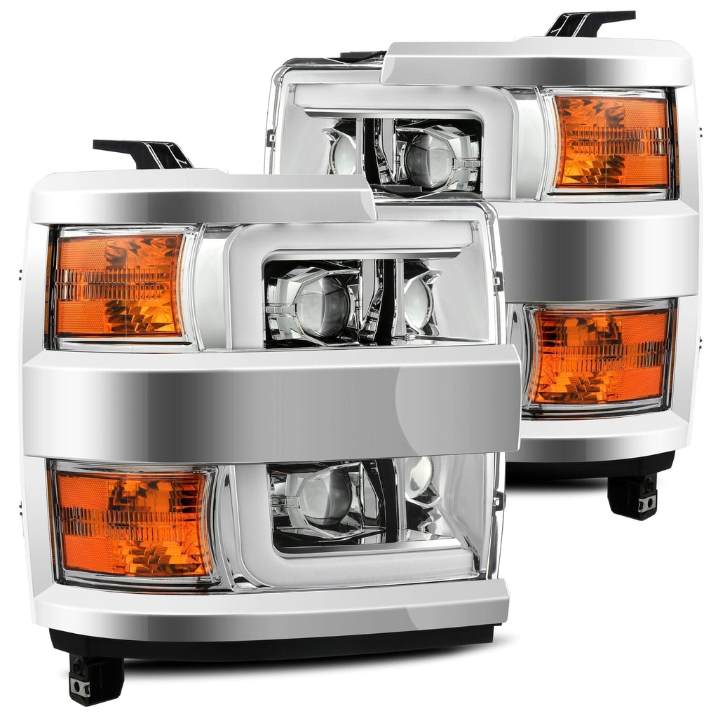 AlphaRex 880225 Projector Headlights Chrome for Select Chevrolet Silverado 2500, Chevrolet Silverado HD, Chevrolet Silverado 3500, Chevrolet Silverado HD