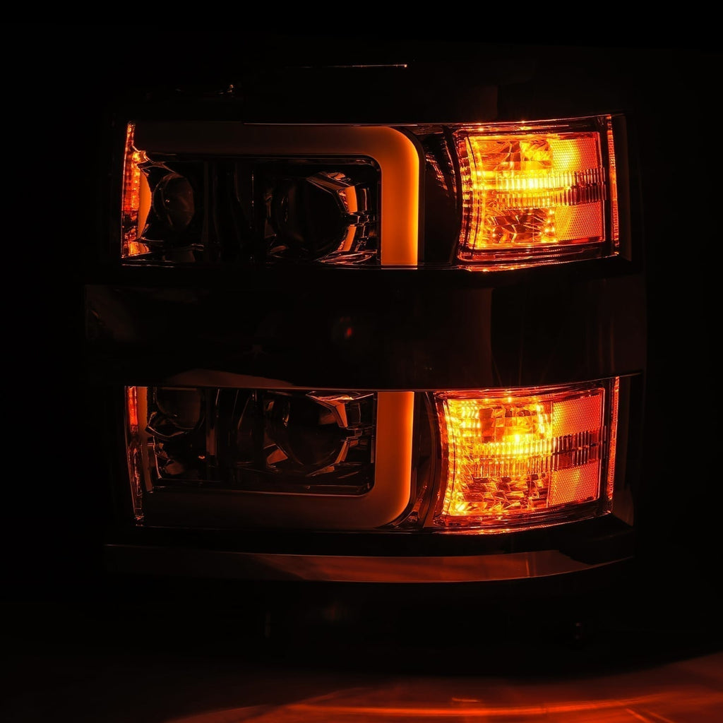 AlphaRex 880225 Projector Headlights Chrome for Select Chevrolet Silverado 2500, Chevrolet Silverado HD, Chevrolet Silverado 3500, Chevrolet Silverado HD