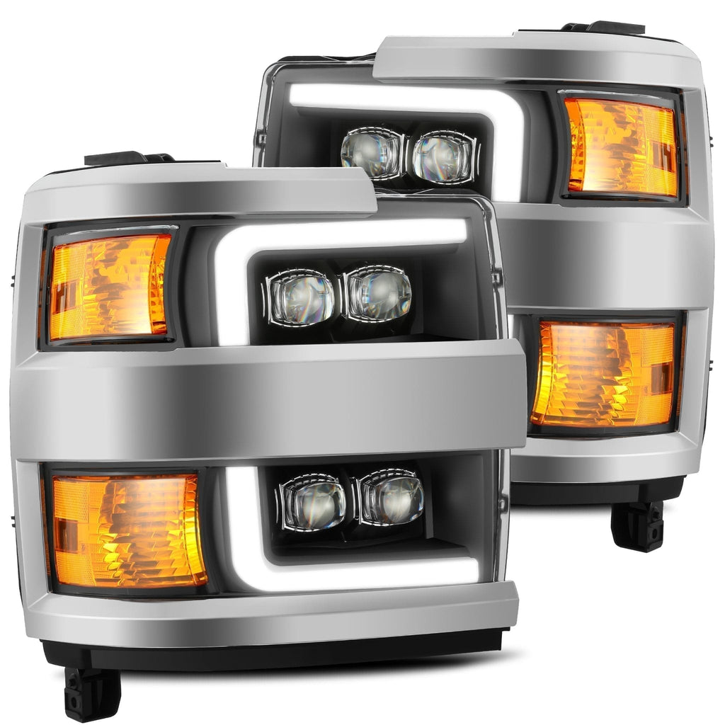 AlphaRex 880227 LED Projector Headlights in Black for Select Chevrolet Silverado 2500, Chevrolet Silverado HD, Chevrolet Silverado 3500, Chevrolet Silverado HD