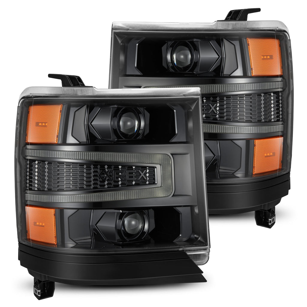 AlphaRex 880233 Projector Headlights Alpha-Black for Select Chevrolet Silverado