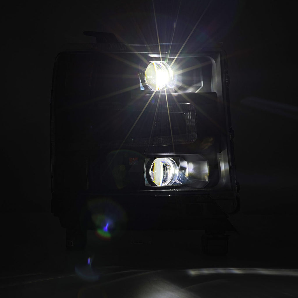 AlphaRex 880234 Projector Headlights Black for Select Chevrolet Silverado