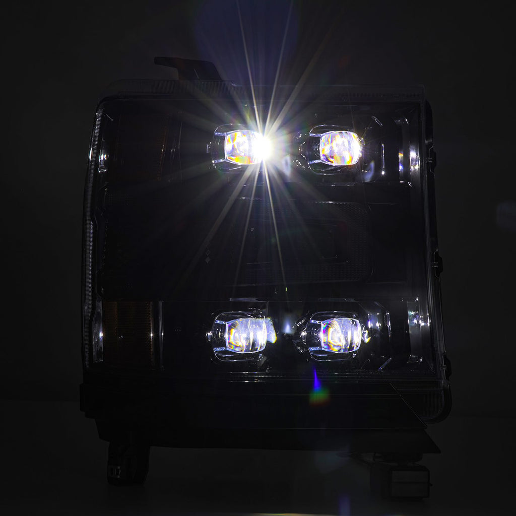 AlphaRex 880236 LED Projector Headlights in Alpha-Black for Select Chevrolet Silverado