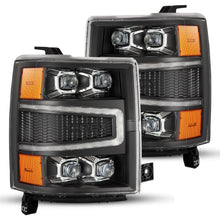 Load image into Gallery viewer, AlphaRex 880239 LED Projector Headlights in Black for Select Chevrolet Silverado
