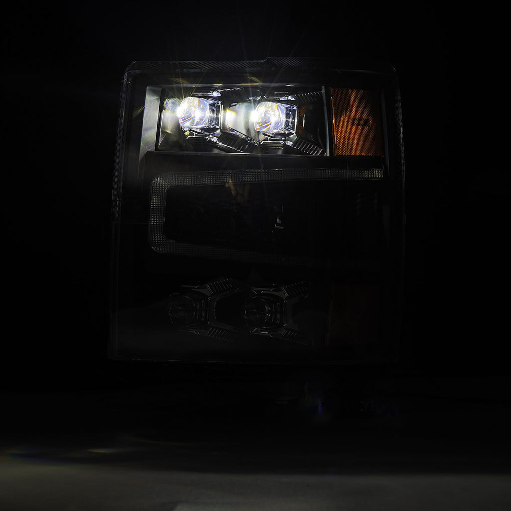 AlphaRex 880239 LED Projector Headlights in Black for Select Chevrolet Silverado