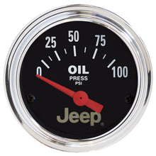 Load image into Gallery viewer, AutoMeter 880240 GAUGE, OIL PRESS, 2 1/16", 100PSI, ELEC, JEEP