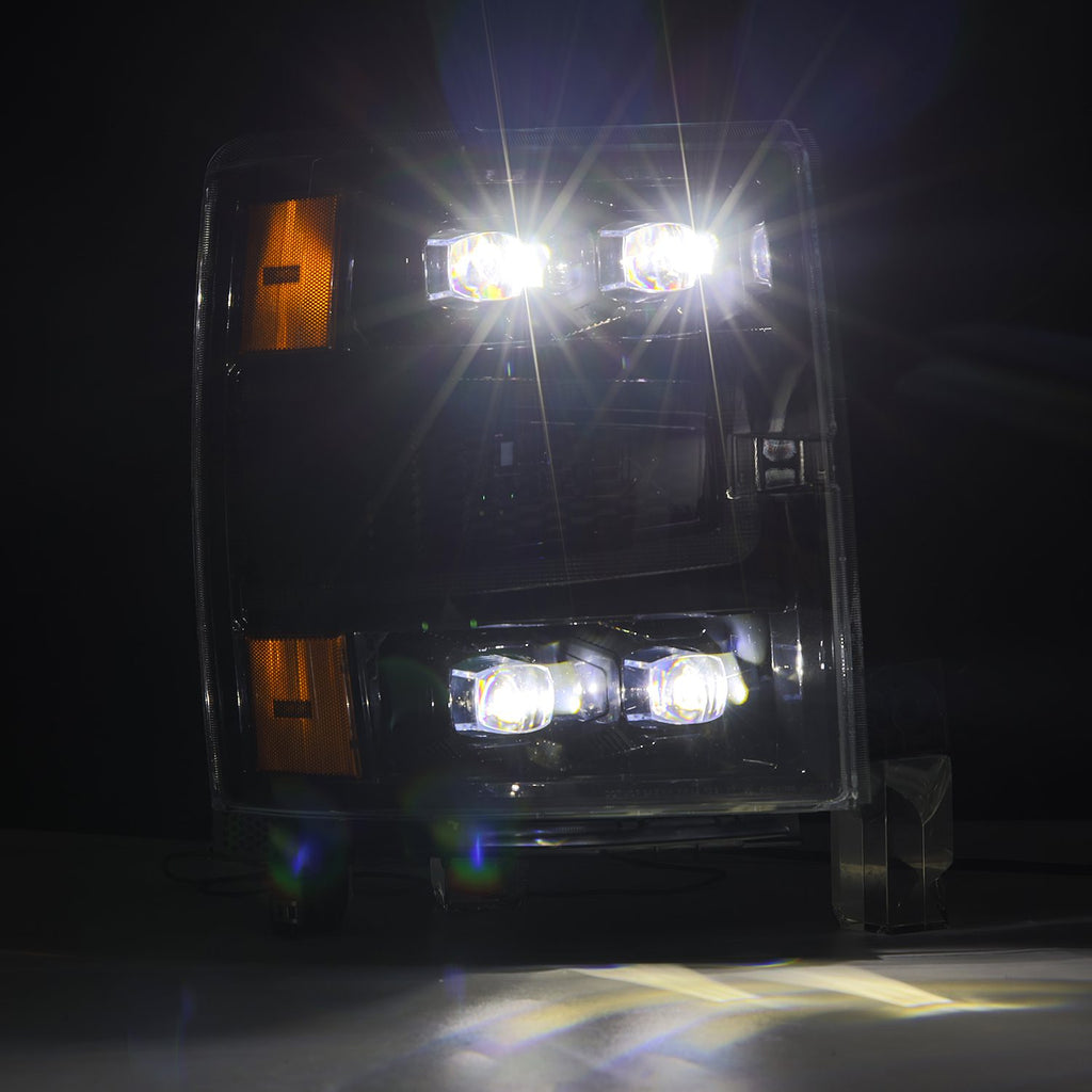 AlphaRex 880241 LED Projector Headlights in Alpha-Black for Select Chevrolet Silverado