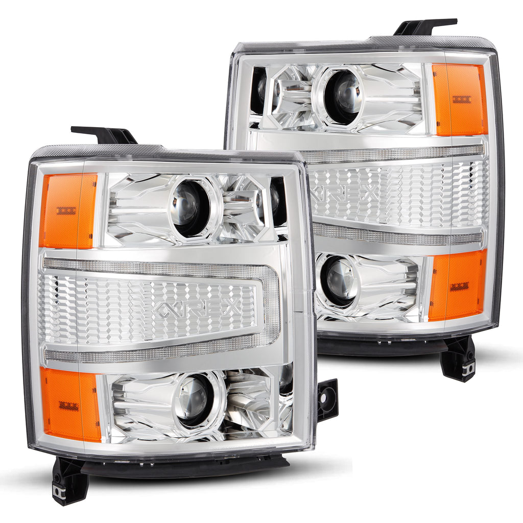 AlphaRex 880246 Projector Headlights Black for Select Chevrolet Silverado