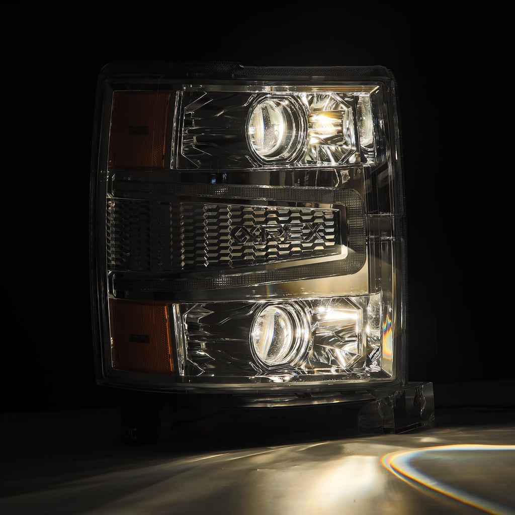 AlphaRex 880246 Projector Headlights Black for Select Chevrolet Silverado