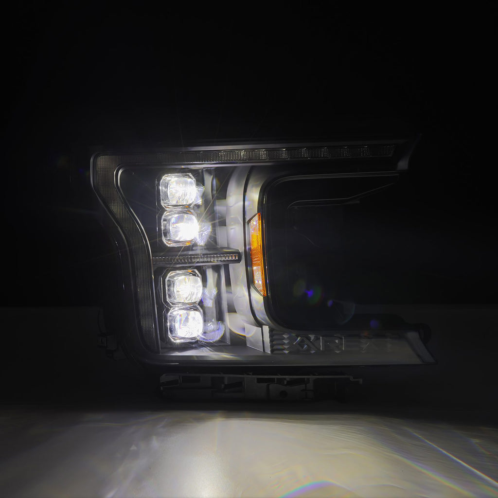 AlphaRex 880248 Projector Headlights Black for Select Ford F-150