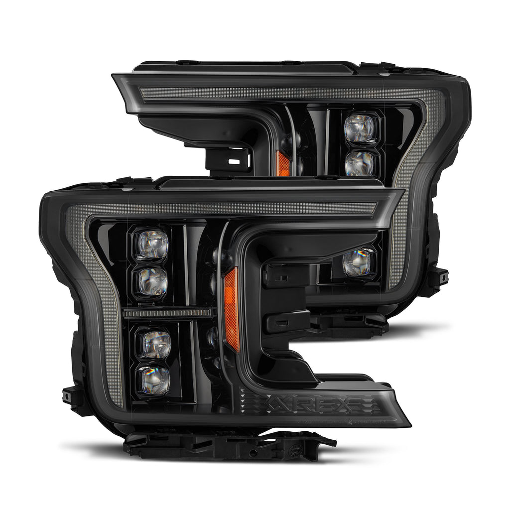 AlphaRex 880249 Projector Headlights Alpha-Black for Select Ford F-150
