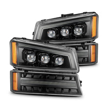 Load image into Gallery viewer, AlphaRex 880254 Projector Headlights Alpha-Black for Select Chevrolet Avalanche 1500, Chevrolet Silverado 1500, Chevrolet Silverado 2500, Chevrolet Silverado