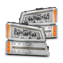 Load image into Gallery viewer, AlphaRex 880255 Projector Headlights Chrome for Select Chevrolet Avalanche 1500, Chevrolet Silverado 1500, Chevrolet Silverado 2500, Chevrolet Silverado