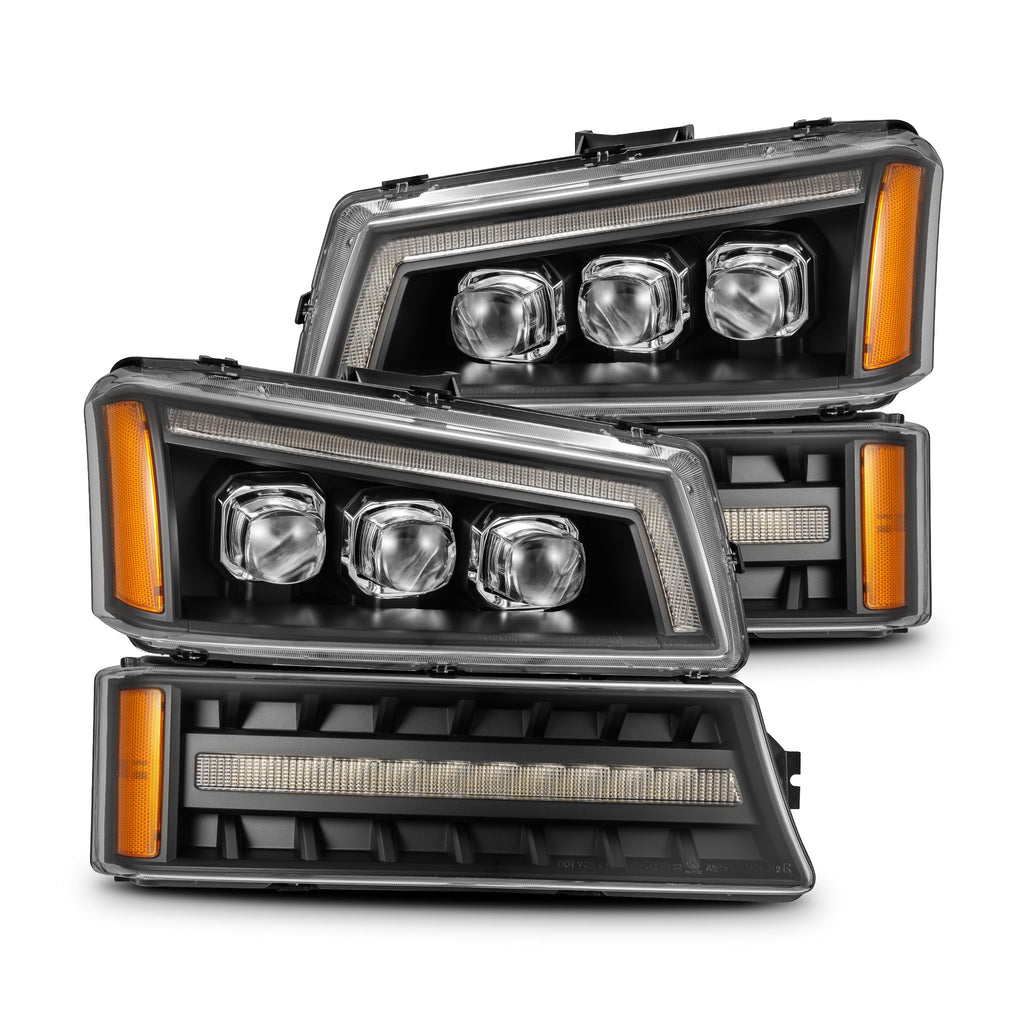 AlphaRex 880256 Projector Headlights Black for Select Chevrolet Avalanche 1500, Chevrolet Silverado 1500, Chevrolet Silverado 2500, Chevrolet Silverado