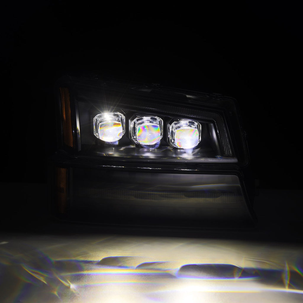 AlphaRex 880256 Projector Headlights Black for Select Chevrolet Avalanche 1500, Chevrolet Silverado 1500, Chevrolet Silverado 2500, Chevrolet Silverado