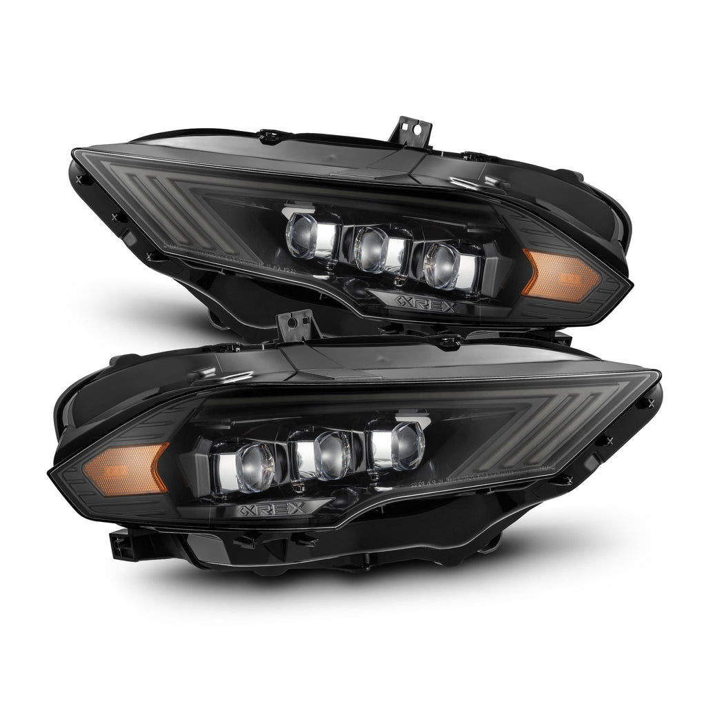 AlphaRex 880257 Projector Headlights Alpha-Black for Select Ford Mustang